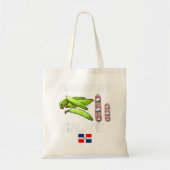 Dominicana Flag RD Dominicaanse Republiek Food Man Tote Bag (Voorkant)