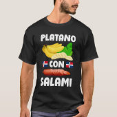 Dominicana Flag RD Dominican Republic Food Mangu P T-shirt (Voorkant)