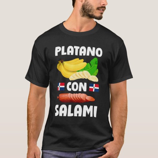 Dominicana Flag RD Dominican Republic Food Mangu P T-shirt (Voorkant)