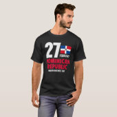 Dominicana Pride Independence Day Dominicaanse Rep T-shirt (Voorkant volledig)