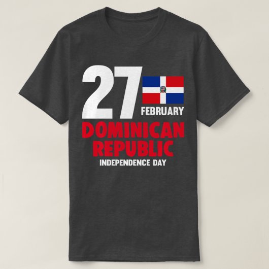 Dominicana Pride Independence Day Dominicaanse Rep T-shirt (Design voorkant)