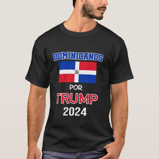 Dominicanen voor Trump 2024 Trump Gift Dominicanos T-shirt (Voorkant)