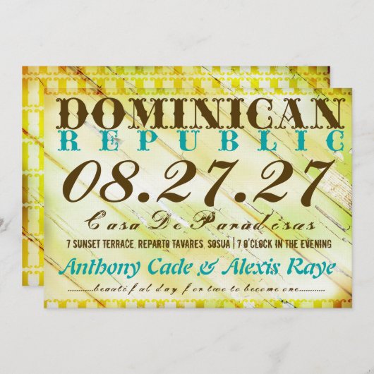 DOMINICANSE REPUBLIEK KAART (Voorkant / Achterkant)