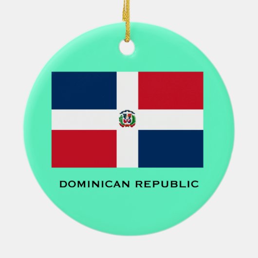 DOMINICANSE REPUBLIEK * Kerstversiering Keramisch Ornament (Achterkant)