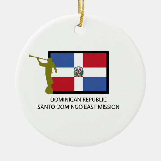DOMINICANSE REPUBLIEK SANTO DOMINGO EAST MISSIE LD KERAMISCH ORNAMENT (Voorkant)