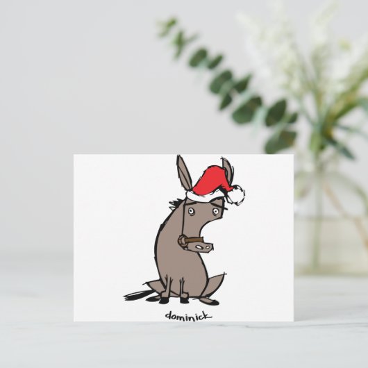 Dominick de Donkey Briefkaart (Staand voorkant)