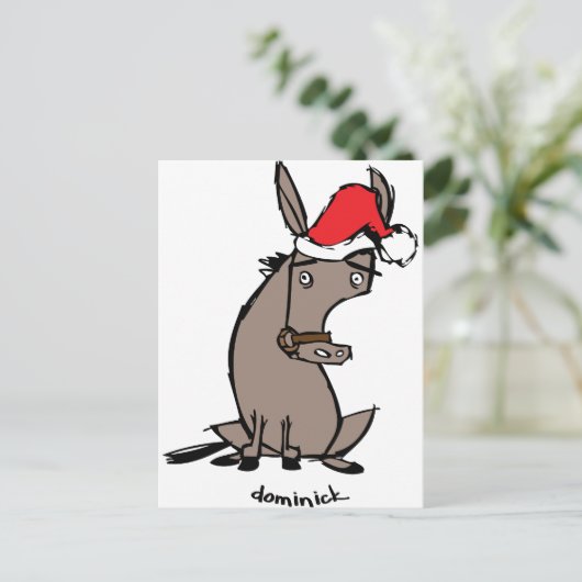 Dominick de Donkey Briefkaart (Staand voorkant)