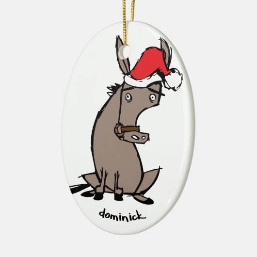 Dominick de Donkey Keramisch Ornament (Links)