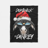 Dominick De Ezel Grappige Kerst Italiaanse Christu Fleece Deken (Voorkant)