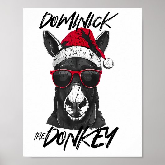 Dominick De Ezel Grappige Kerst Italiaanse Christu Poster (Voorkant)