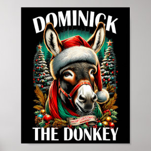 Dominick De Ezel Grappige Kerst Italiaanse Christu Poster