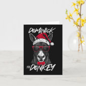 Dominick De Ezel Kerst Grappig Kaart (Gele Bloem)