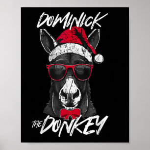 Dominick De Ezel Kerst Grappig Poster