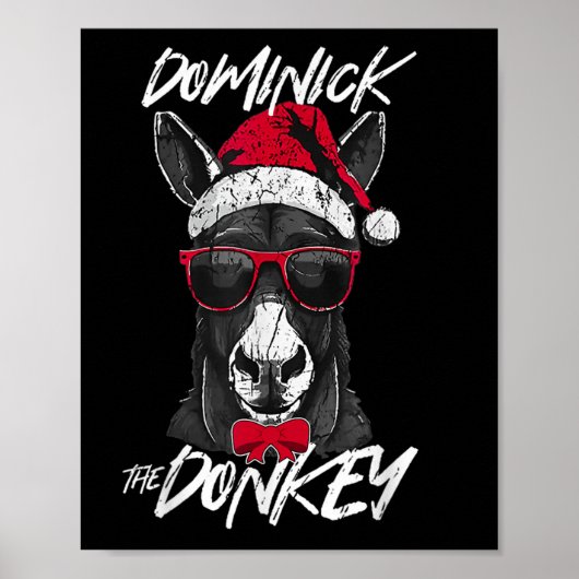 Dominick De Ezel Kerst Grappig Poster (Voorkant)