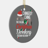 Dominick The Kerstman Donkey Italiaans kerstcadeau Keramisch Ornament (Rechts)