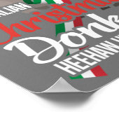 Dominick The Kerstman Donkey Italiaans kerstcadeau Poster (Hoek)