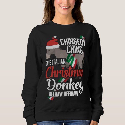 Dominick The Kerstman Donkey Italiaans kerstcadeau Trui (Voorkant)
