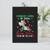 Dominick The Kerstman Donkey-Italiaanse Donkey Bedankkaart (Staand voorkant)