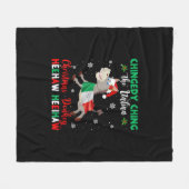 Dominick The Kerstman Donkey-Italiaanse Donkey Fleece Deken (Voorkant (Horizontaal))