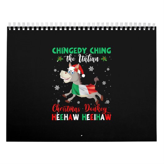 Dominick The Kerstman Donkey-Italiaanse Donkey Kalender (Hoes)