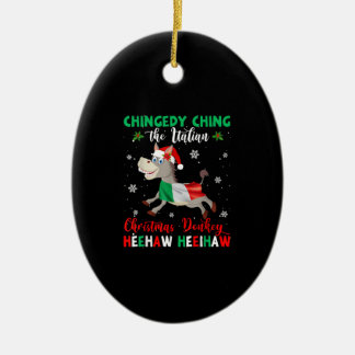 Dominick The Kerstman Donkey-Italiaanse Donkey Keramisch Ornament