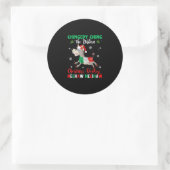 Dominick The Kerstman Donkey-Italiaanse Donkey Ronde Sticker (Tas)
