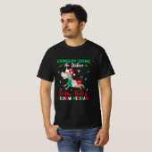 Dominick The Kerstman Donkey-Italiaanse Donkey T-shirt (Voorkant volledig)