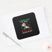 Dominick The Kerstman Donkey-Italiaanse Donkey Vierkante Sticker (Envelop)