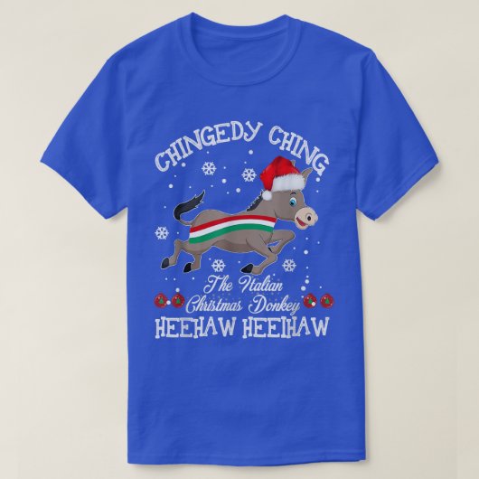 Dominick The Kerstman Donkey Italy Donkey Chris T-shirt (Design voorkant)