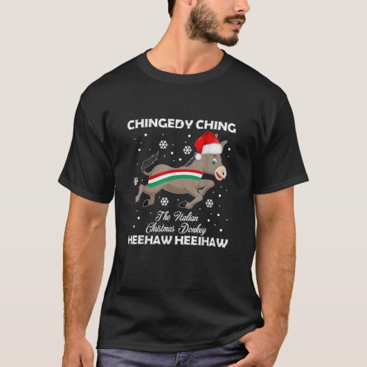 Dominick The Kerstman Donkey Italy Donkey Chris T-shirt (Voorkant)