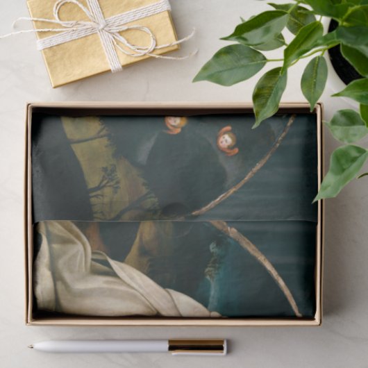 Dominicus ontvangt rozenkrans van Plautilla Nelli Tissuepapier (Geschenk)