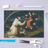 Dominicus ontvangt rozenkrans van Plautilla Nelli Tissuepapier (Craft)