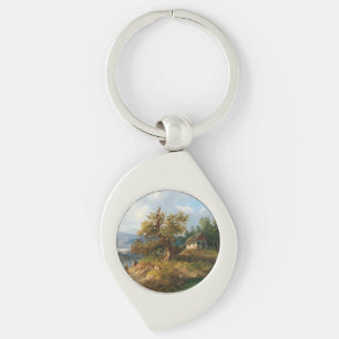 Dominik Schufried Een Bergachtig Landschap met... Sleutelhanger