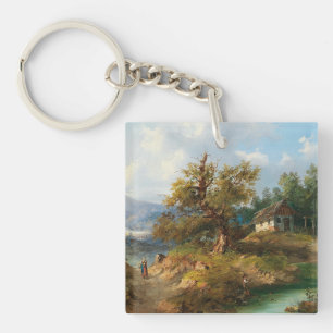 Dominik Schufried Een berglandschap met... Sleutelhanger