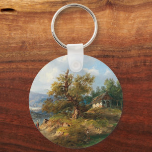Dominik Schufried Een berglandschap met... Sleutelhanger