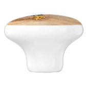 Dominique Chicken Rooster Waterverf Artwork Keramische Knop (Zijkant)