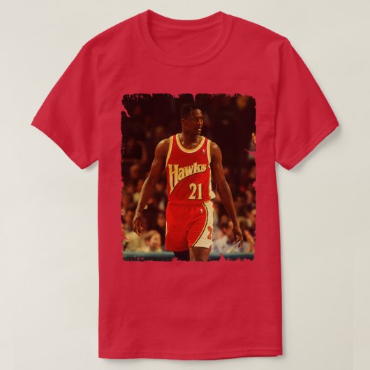 Dominique Wilkins  ontwerp van basketbal 3 T-shirt (Design voorkant)
