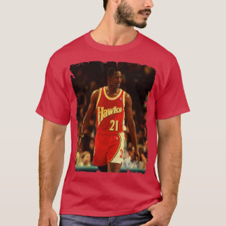 Dominique Wilkins ontwerp van basketbal 3 T-shirt