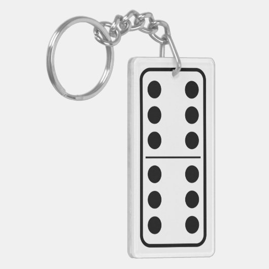 domino 6 6 sleutelhanger (Voorkant Links)