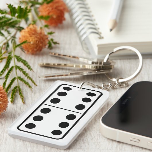 domino 6 6 sleutelhanger (Voorkant Rechts)