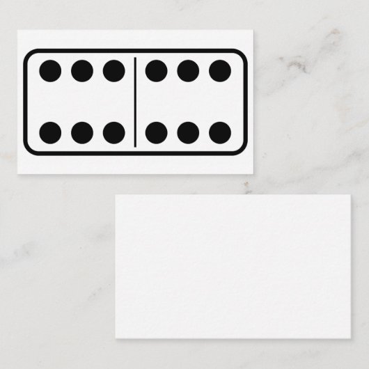 Domino 6 6 visitekaartje (Voorkant / Achterkant)