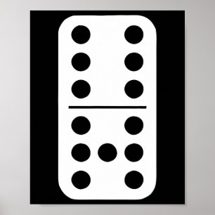 Domino 6 en 7 bijpassende 67 dominostenen groepsko poster