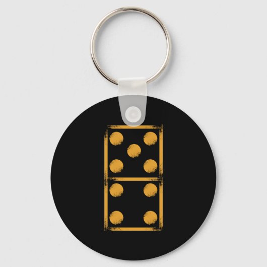 Domino 9 Dominoes Tiles Puzzler Game Gift Sleutelhanger (Voorkant)