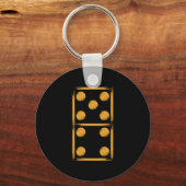 Domino 9 Dominoes Tiles Puzzler Game Gift Sleutelhanger (Voorkant)