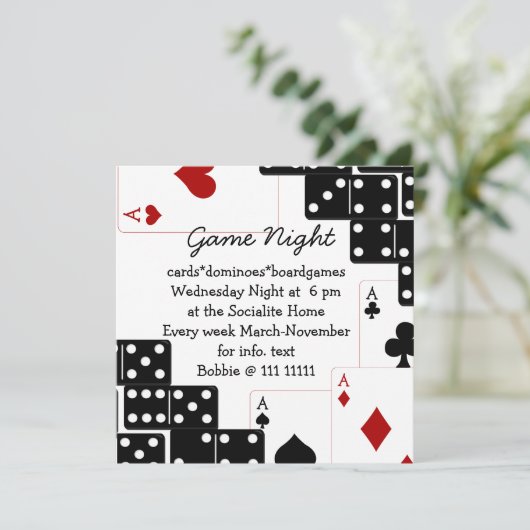 Domino Aces Kaart (Staand voorkant)