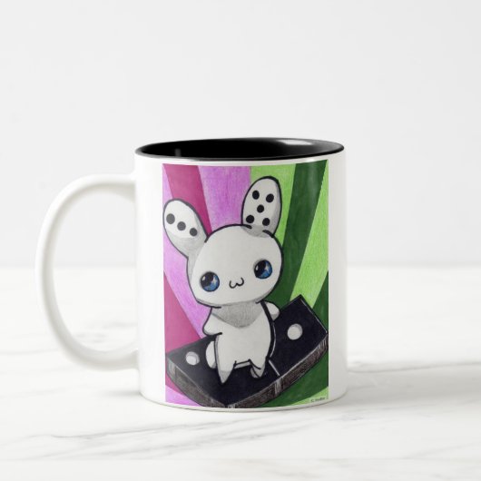 Domino Bunny Tweekleurige Koffiemok (Links)