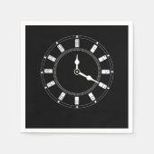 Domino Clock Dominoes Tiles Puzzler Game Gift Servet (Voorkant)
