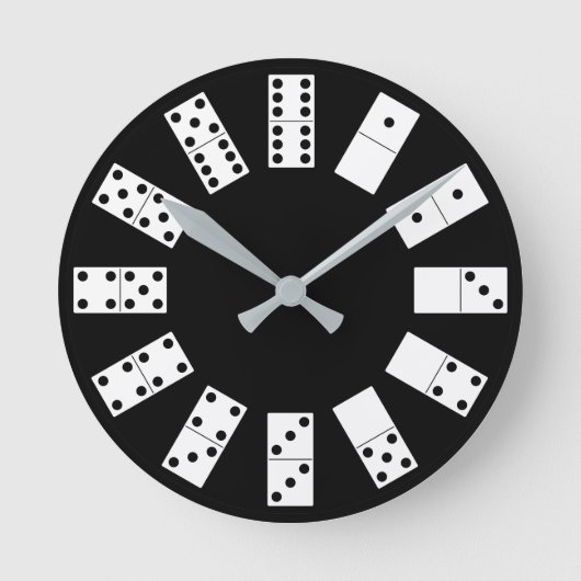 Domino Clock Ronde Klok (Voorkant)