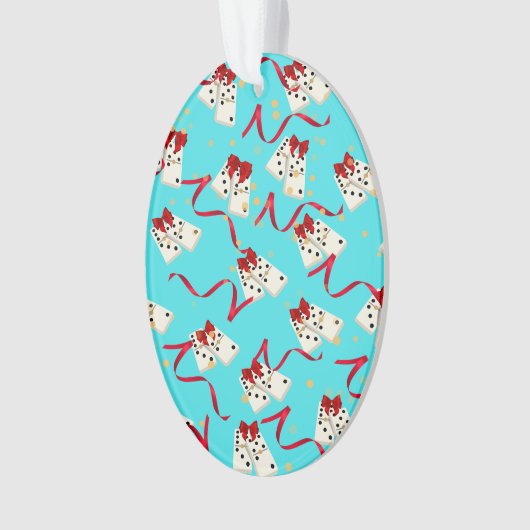 Domino Design Ornament - Aqua (voorkant)