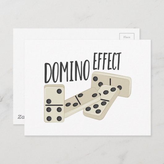 Domino-effect Briefkaart (Voorkant / Achterkant)